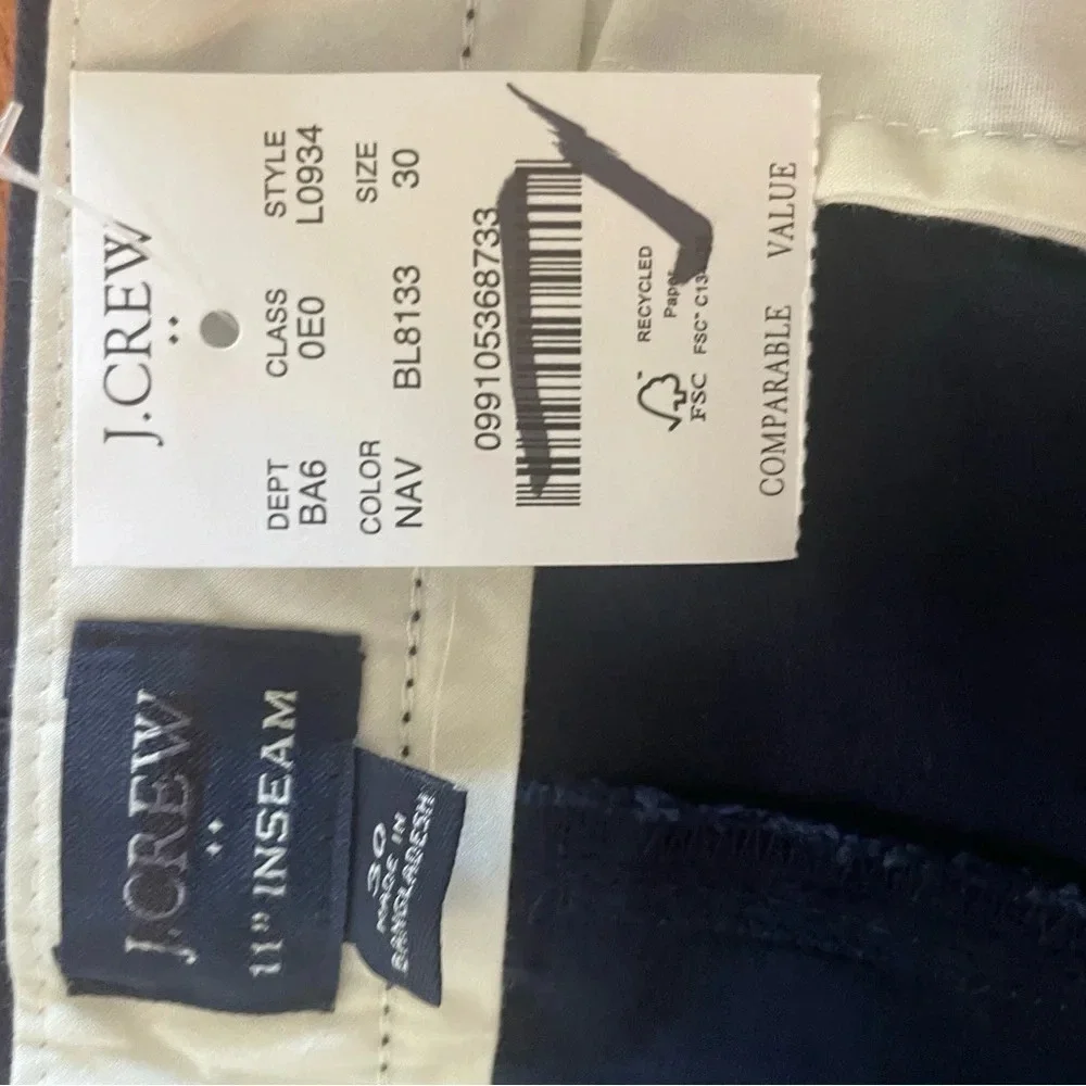 J. Crew Factory Men's Flex Khaki Short, NWT, Size 30, 11’’ Inseam